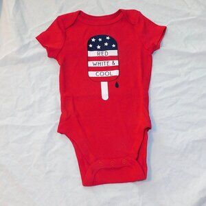 Baby First 4th of July One Piece USA Red White Cool Unisex Patriotic America NEW